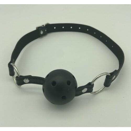 Slave Hard Gag Ball with Adjustable Leather Bondage Strap for Men Women Fetish Bdsm Couples Sex Games Toys