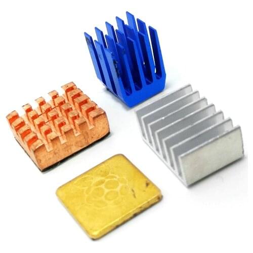 Raspberry Pi 4 Heat Sink Aluminum HeatSink Copper Radiator Cooler Kit Cooling Pad for RPI 4B