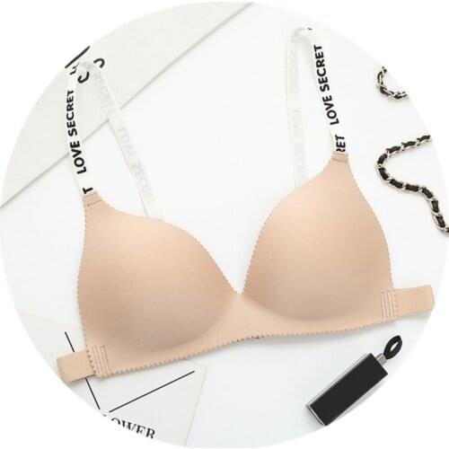 Sexy Women Seamless Bra Comfortable Push Up Lingerie Letter Straps Underwear