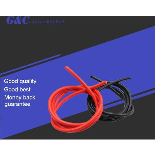 10 AWG Gauge Silicone Wire Flexible Stranded Copper Cables For RC Black Red 828 diy electronics