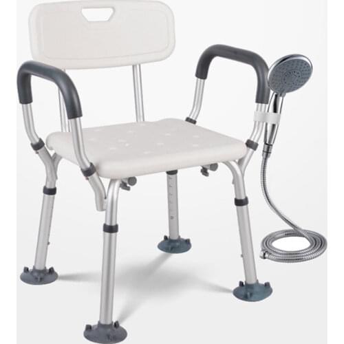 Large suction cup non-slip shower chair integrated backrest bathing aids for elderly pregnant woman free installation