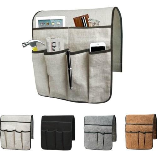 Sofa Chair Arm Rest Storage Bag Couch Remote Control Phone Storage Box Magazine Sundries Organizer