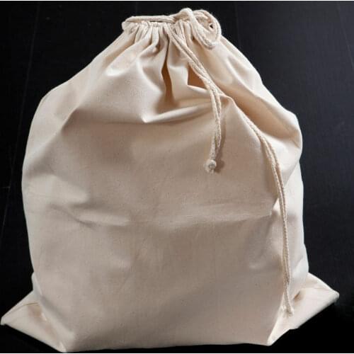 Heavy-duty oversized cotton canvas laundry bag, made of canvas cotton material, strong and tear resistant 75x120cm