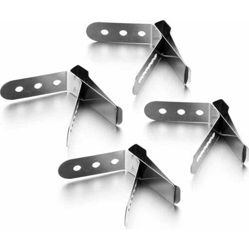 2pcs Stainless Steel Thermometer Barbeque Harmless Probe Clip Holder Coffee Cup Clip Kitchen Restaurant Nontoxic Heat-Resisting