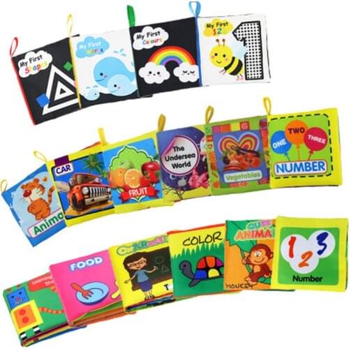 Cloth Books Soft Baby Books Rustle Sound Baby Quiet Books Infant Early Learning Educational Toys 0 -12 Months Rattle