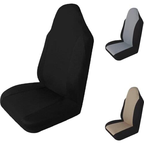 Universal Car Single Front Pad Polyester Mesh Protective Cover Cushion Black