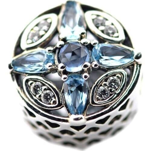 Patterns of Frost Winter DIY Beads for Silver 925 Original Charms Bracelets Paved Stones Color Charm Beads for Jewelry Making