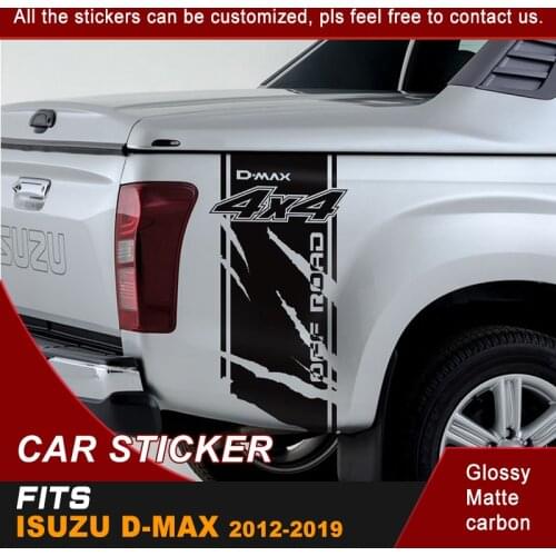 Fit For Isuzu D-max CABINE CREW Power Paw Stripe Graphic Vinyl Cool Car Sticker Off Road 4X4 Rear Box Bed Fashion Car Decoration