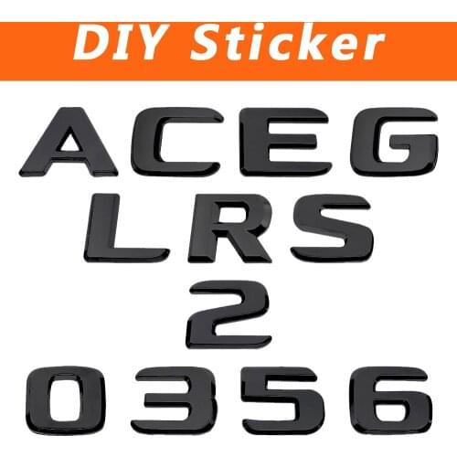 Exterior Decoration Plastic Emblem for Mercedes Benz W211 W221 W212 W203 W164 GLA GLK CLA CLS E ML Rear Sticker Auto Accessories
