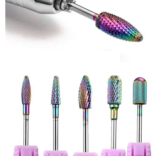 Tungsten Carbide Nail Drill Bit Milling Cutter Rotate Burrs Nail Files Electric Pedicure Manicure Drill Nail Art Accessories
