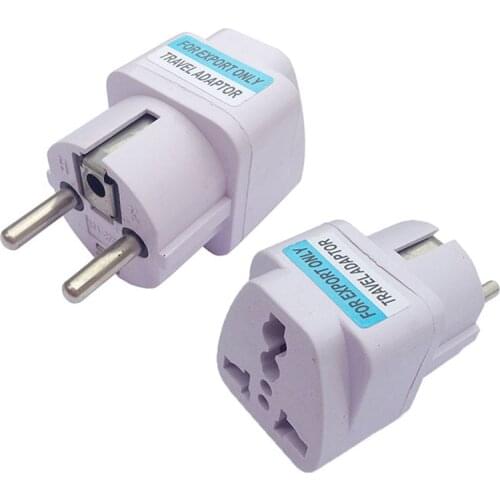 High Quality Convenient AC Power Travel Safe AU US UK To EU Europe DE Plug Adapter Converter With Track Number Factory price