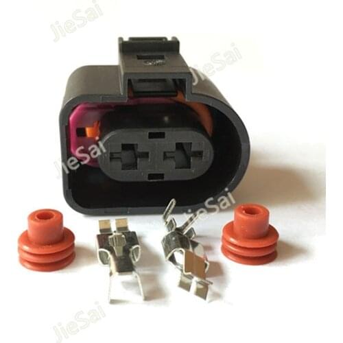 2 Pin Automotive Sealed Fuel Injection Connector Waterproof Female 1JO 973 752 / 1J0973752 For VW Toyota Honda Hyundai Elantra