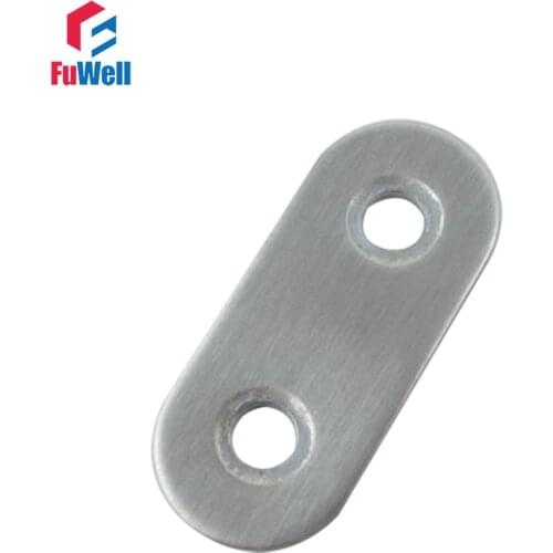 20pcs 37mm x 16mm Straight Bracket 201 Stainless Steel 1.8mm Thickness Mending Repair Plate Connector Flat Bracket