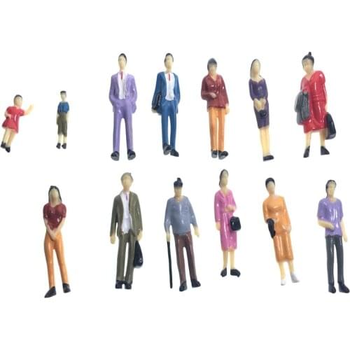 30pcs Train Scene Layout Passenger People Figures Painted Model 1:43 O Scale