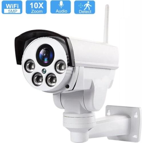 5MP Wifi IP Camera 1080P HD 5X 10X Optical Zoom H.265 P2P Onvif Audio PTZ Network Wireless CCTV Video Surveillance Camera CamHi