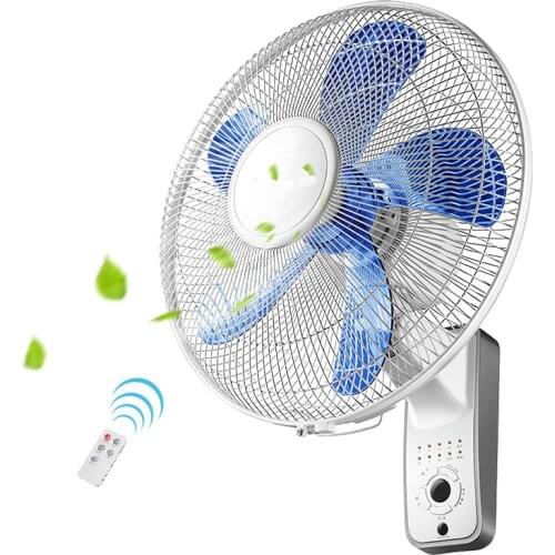 60W White color 8 hours timing energy saving natural wind wall mounted electric fan remote control summer cooling fan