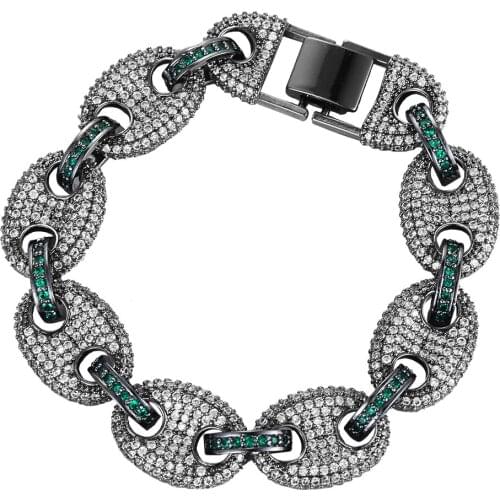 KellyBola Original design Punk Luxury CZ Stones Bangle For Women Bridal Wedding Cubic Zircon Bracelet Party Jewelry HOT