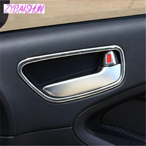 For the Kia Cerato K3 2013 2016 car-Styling car door chalice ABS chrome trim trim inner lid in auto accessories