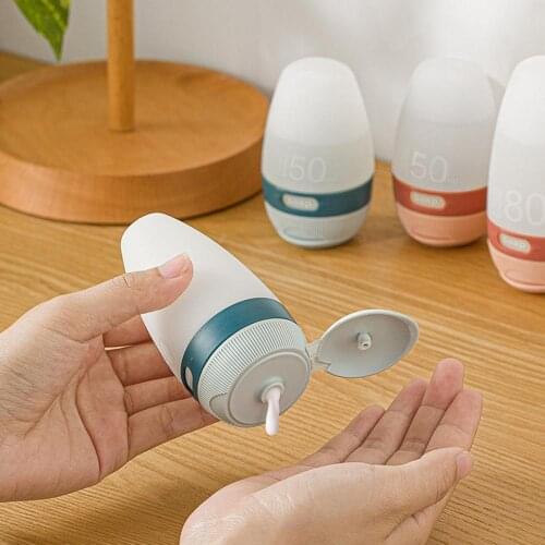 50% Hot Sale Refillable Bottles Cosmetic Emulsion Silicone Bottle with Labeles Portable Travel Storage Holder