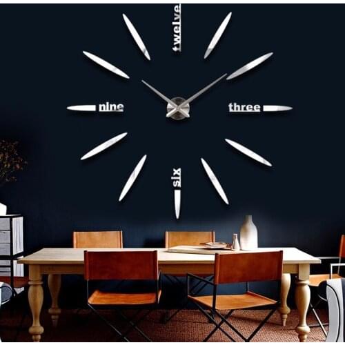 Best seller home decoration Corridor wall stickers mirror effect Modern style still life new fashion diy quartz wall clock