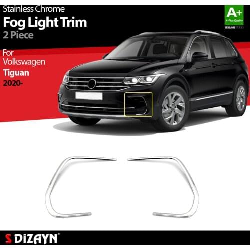 Volkswagen Tiguan 2 Chrome Fog Frame Stainless Steel 2 Pcs Model Year 2020
