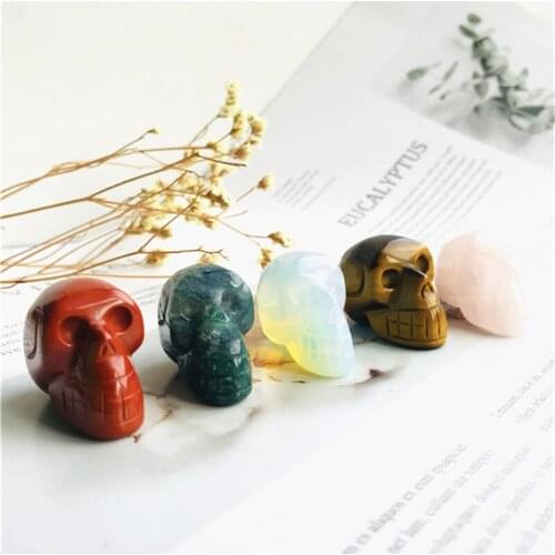 Crystal Skulls Natural Quartz Hand Made Gemstones For Healing Reiki