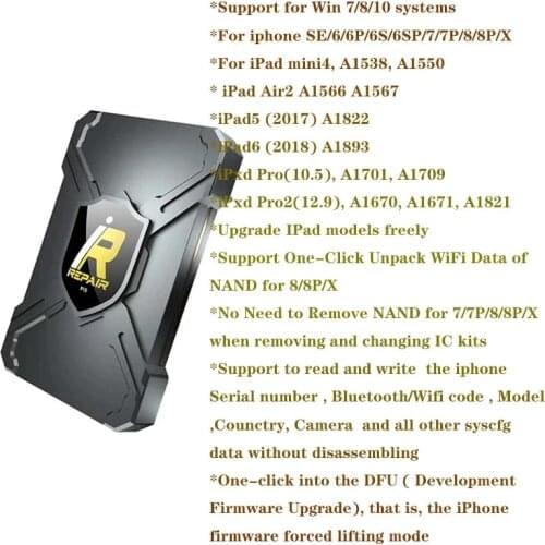 IRepair P10 DFU BOX For iP6 7 8 X serial number read and write One-Click Unpack WiFi and all other syscfg data no disassembling
