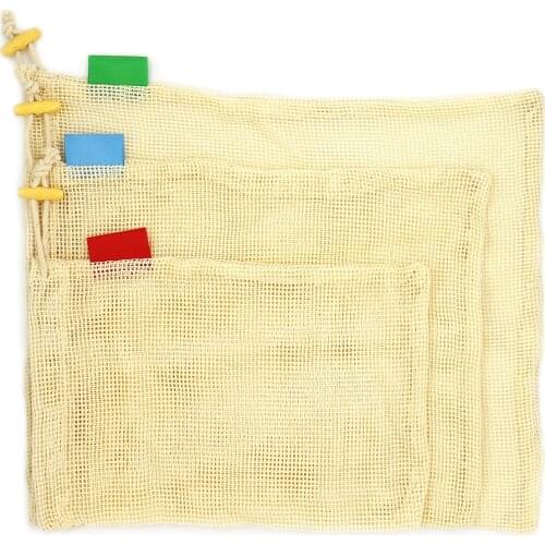 1set Reusable Mesh Produce Bags Washable Eco Friendly Bags for Grocery Shopping Storage Fruit Vegetable Toys