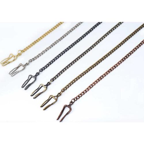 Fashion Stainless Steel 37cm Fob Chain for men or women Jewelry Accessories Pocket Watch chain