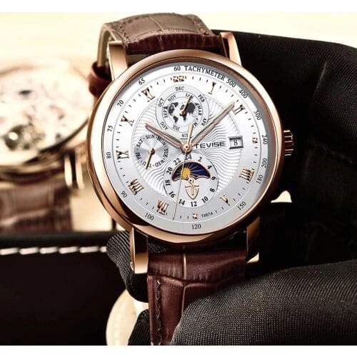 TEVISE WristWatch Men Business Automatic Mechanical Watch Fashion Luxury Tourbillon Sport Men Watches Relogio Masculino 2021 New