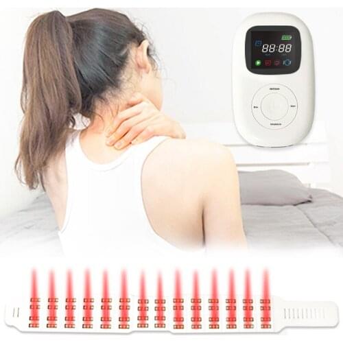 Rechargeable neck pain reliever physical Infrared LED red light therapy machine for cervical vertebra massage &Lumbar pain