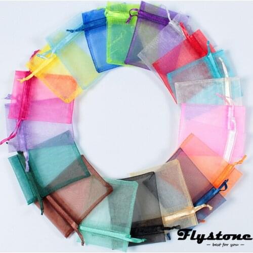 10pcs 7x9cm Transparent Organza Bags Christmas Halloween Gift Box Packaging Gift Bags Wedding Candy Box Chocolate Bags