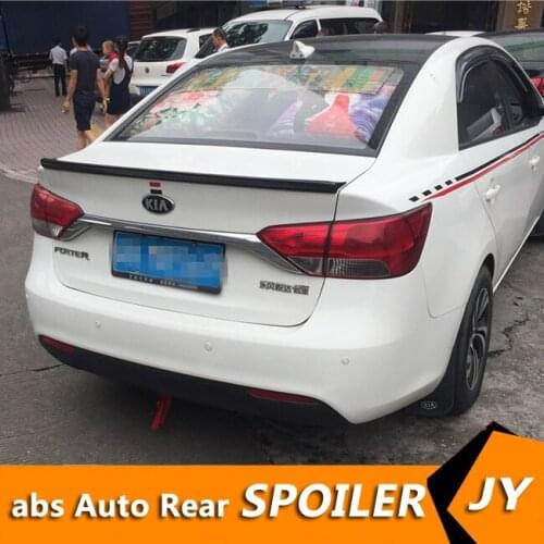 For KIA FORTE Spoiler 2011-2013 FORTE spoiler High Quality ABS Material Car Rear Wing Primer Color Rear Spoiler