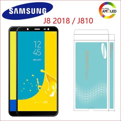 SUPER AMOLED 6.0'' LCD for SAMSUNG Galaxy J8 2018 LCD Display Touch Screen Replacement J810 J810F SM-J810F LCD Display