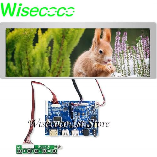 Wisecoco 9.1 inch LQ091B1LW01 820X260 tft LCD Screen Audio Controller Board Ultra Wide Bar Lcd Display
