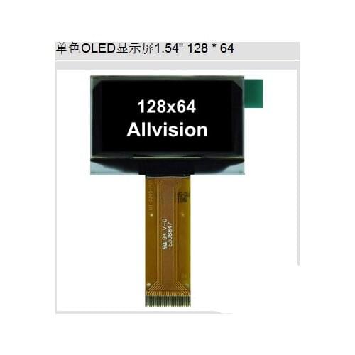 1.54 inch OLED white/yellow 128*64 parallel 24PIN COG display screen