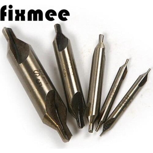 10pcs 60 Degree Combined Countersink Center Drills Bits 1/1.5/2/3.15/5mm High Speed Steel For Power Tools