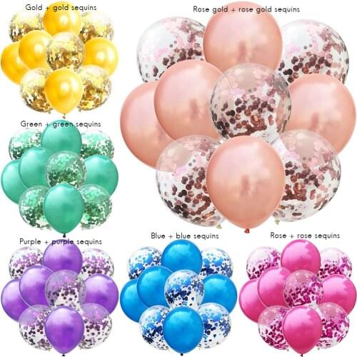 10Pcs 12inch Clear Balloons Gold Star Foil Confetti Transparent Balloons Confetti Birthday Party Decorations Wedding Decoration