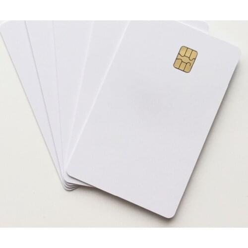 100X/lot Blank Inkjet Contact SLE4442 Chip PVC Card for Membership Card Business Card Printing by Epson or Canon inkjet printer