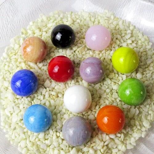 12pcs wholesale handmade Pure color murano glass Marbles ball home vase fairy garden decoration charms children puzzle game toys