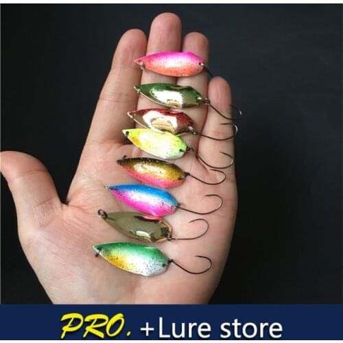 16pcs Bass Copper Spoon Fishing Lure Metal Lures Hard Baits Spoon Mixed Colours Isca Artificial Trout Lure