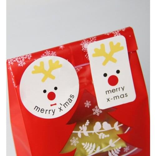 160pcs New Elk Christmas Paper Sticker,Gift Package Sealing Sticker for Cookie/Candy/Gift Package,X'mas Reindeer Rudolph deer