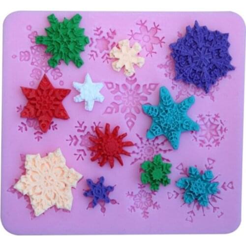 3D Silicone Snowflake Fondant Cake Molds Chocolate Sugarcraft Tools DIY Cake Decorating Accessories JH127