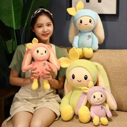 50-95cm Creative Cute Rabbit Sunny Rain Toys Stuffed Lovely Animal Plush Doll for Kids Children Soft Pillow Nice Gifts for Girls