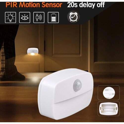 Lmpara de pared inalmbrica con batera de luz LED con Sensor de movimiento, luz de noche sin reflejo para pasillo, armario