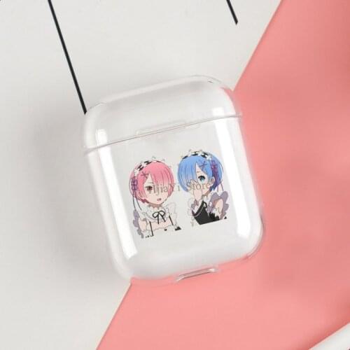 Anime RE ZERO Ram Rem Soft TPU Case For Apple Airpods 1/2 Protective Cases Bluetooth Wireless Earphone Cover