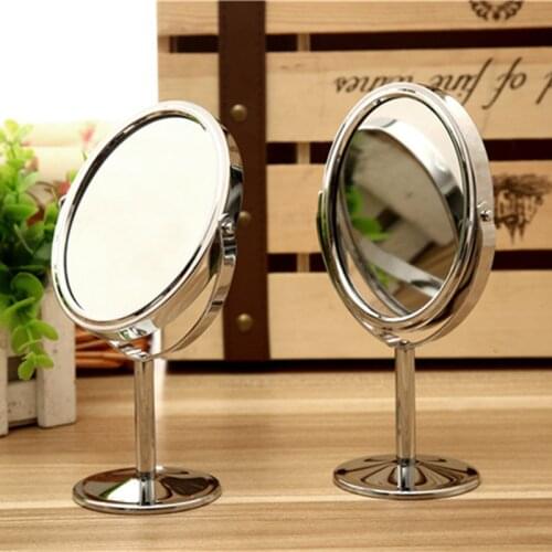 Double-sided Flat Makeup Mirrors Desktop Oval Small Portable Dressing Princess Mirror Personalize Mirror Hot Sale Rotate