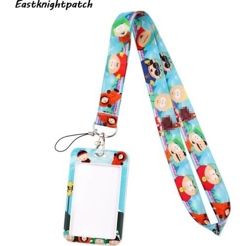 E3063 Cartoon Necklack Lanyard Key Gym Strap Multifunction Mobile Phone Decoration With Card Holder Cover