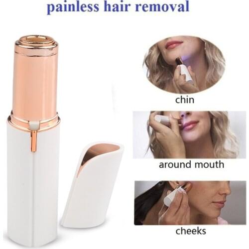 Mini Electric Eyebrow Trimmer Painless Eye Brow Epilator Shaver Lipstick Razors Portable Facial Hair Remover Women Depilator