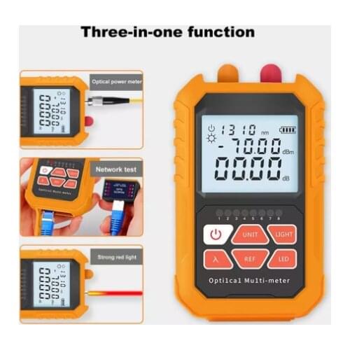 2020 new optical power meter red laser 4 in 1 high precision mini red optical fiber pen 5km optical fiber tester lamp